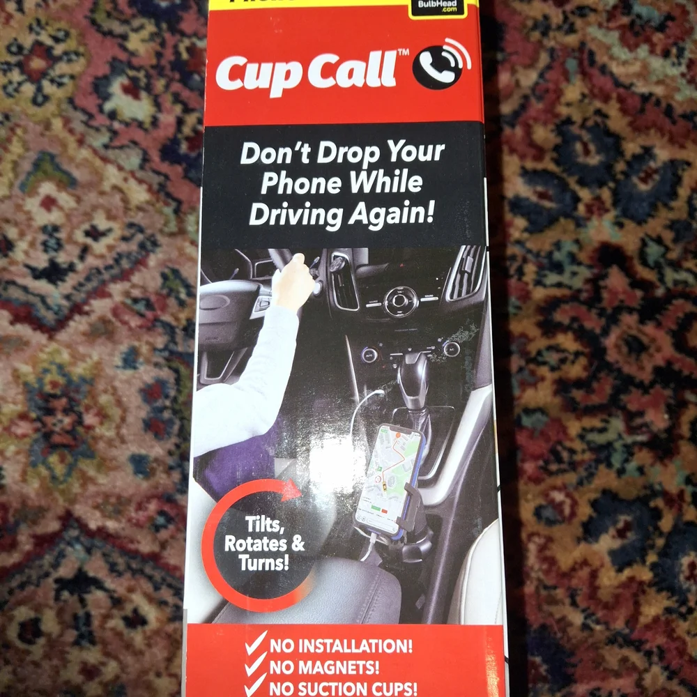 Universal Cup Holder Phone Mount - Black